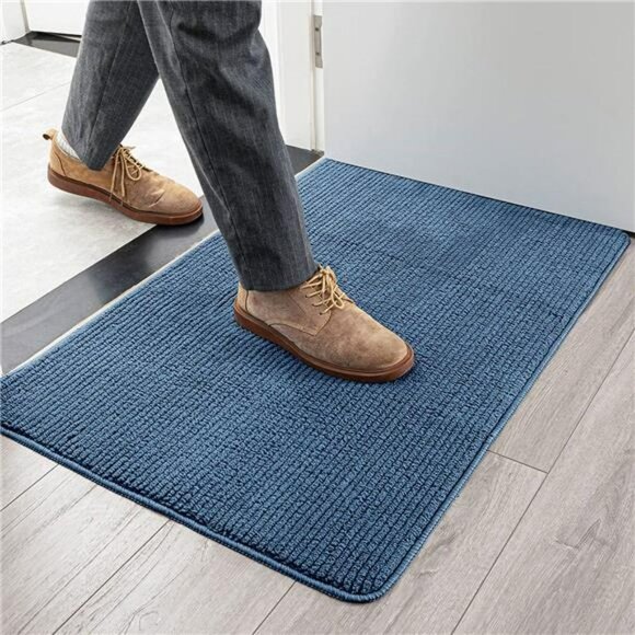 Ultra Absorbent Indoor Doormats, Durable Navy Blue 20"x32" Entryway Rug Non-Slip - Picture 1 of 6